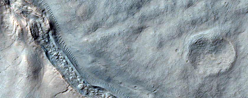 Hollows on Crater Floor in Hellas Planitia