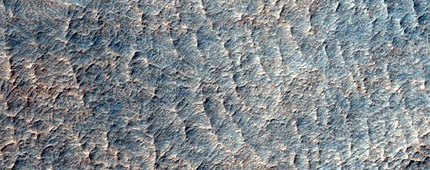 Layered Deposit in Crater in Hellas Planitia