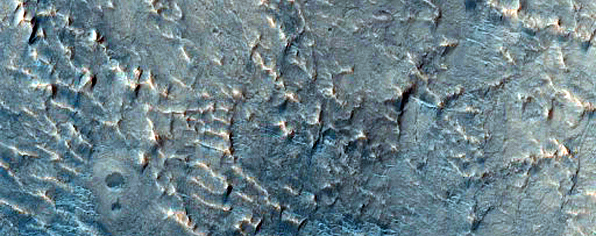Layered Rock in Firsoff Crater