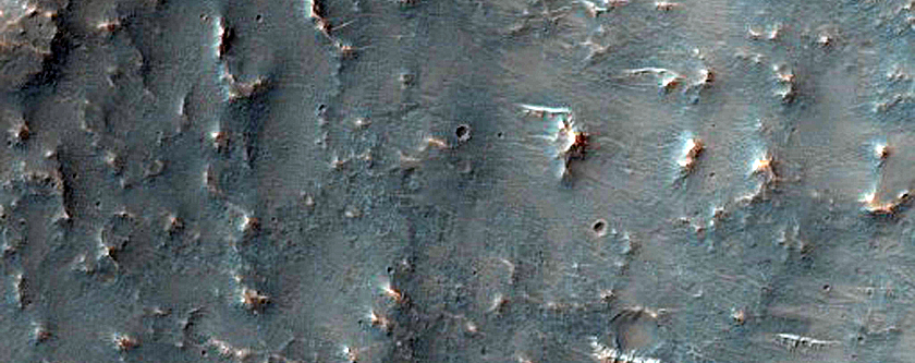 West Rim and Ejecta of Well-Preserved Impact Crater