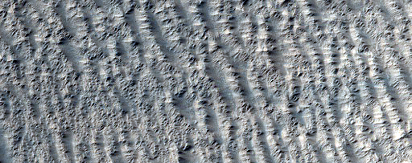 Layered Feature in Crater in Hellas Planitia