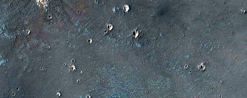 Two Toned Crater Ejecta in Syria Planum
