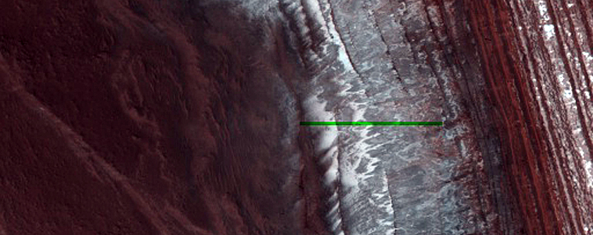 Monitoring of Steep Scarp in North Polar Layered Deposits Trough