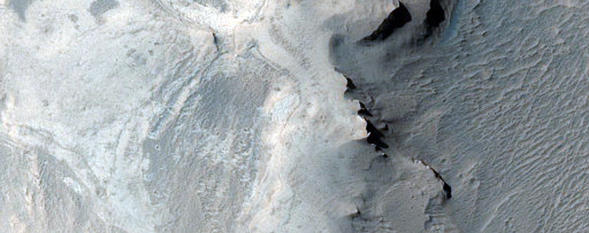 Layered Material and Wall Spur in East Candor Chasma