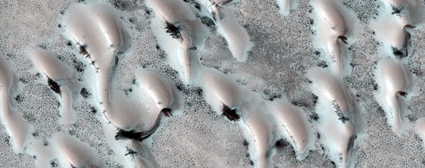 Translucent Ice on Dunes