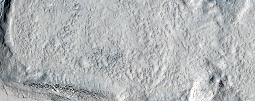 Depression in Crater South of Semeykin Crater