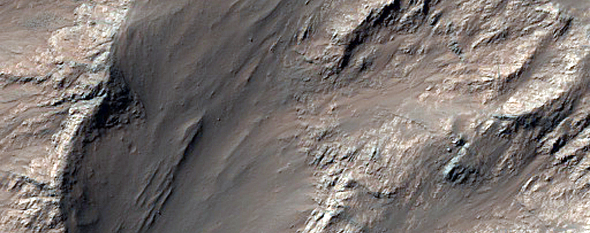 Monitor Slopes on North Wall of Coprates Chasma