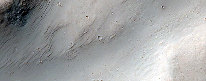 Delta-Like Feature with Fine Layers in Crater in Terra Cimmeria