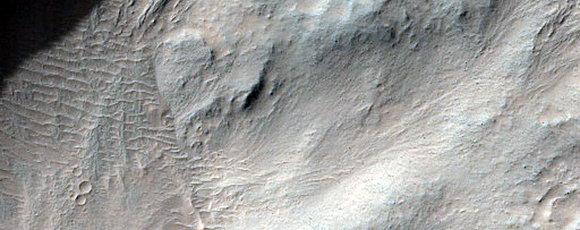 Monitor Crater on Floor of Western Coprates Chasma