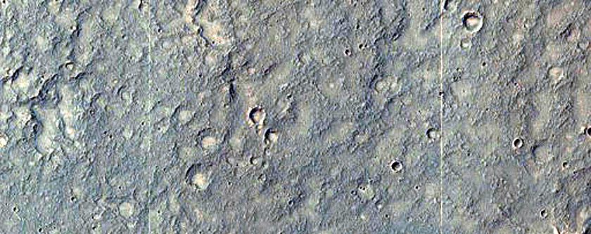 Overspill Region on Margin of Orson Welles Crater
