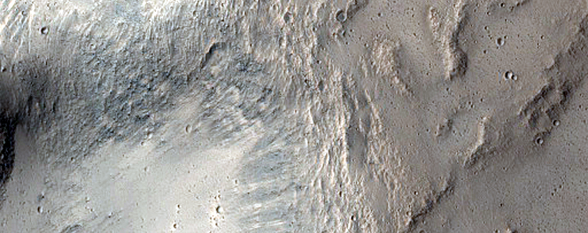 Layering in Wall of Orson Welles Crater