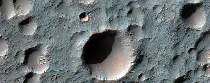 Light Toned Material on Crater Floor in Tyrrhena Terra