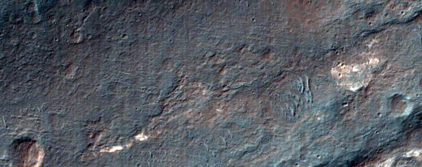 Modified Crater South of Coprates Chasma