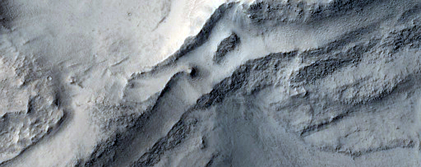 Layers in Valley Wall near Auqakuh Vallis