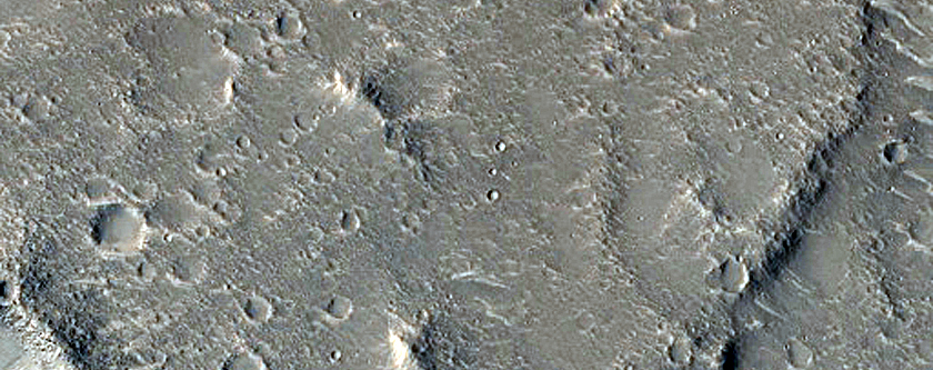 Circular Depression and Outlet in Hebrus Valles