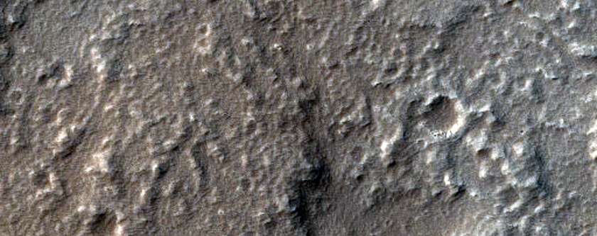 Lava Flow on Southeast Flank of Olympus Mons