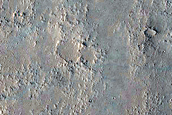Fresh Impact Crater with Nice Ejecta Pattern in Crater in Arabia Terra