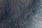 Dipping Layers in Crater in Southern Mid-Latitudes