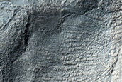 Flow Through Gaps in Crater Wall in Southern Mid-Latitudes