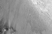 Channel in Wall of Orson Welles Crater