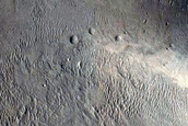 Sinuous Ridge and Channel Southwest of Capen Crater