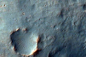 Group of Channels Entering Crater in Noachis Terra