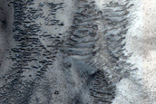 Channels Entering Crater in Northwest Arabia Terra