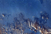 Crater Uplift and Ejecta in Tyrrhena Terra