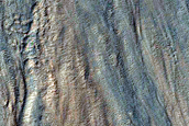 Ridge Associated with Lobate Flow Feature
