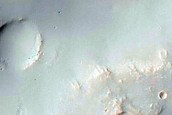 Oblique Crater with Well-Preserved Ejecta in Terra Sabaea