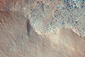 Mantle along Rim of Mie Crater