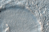 Pedestal Crater near Reull Vallis