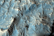Landforms on Floor of Wahoo Crater