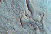 Alluvial Fan in Crater in Kasei Valles