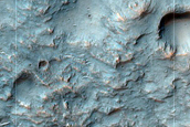 Western Portion of Diverse Ejecta Blanket in Terra Cimmeria 