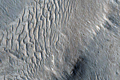 Layering in Rutherford Crater