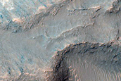 Collapsed Terrain in Osuga Valles Depression and Part of Relict Channel