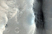 Elongated Crater in Phlegra Montes