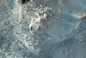 Light-Toned Deposits along Eastern Tithonium Chasma Floor