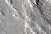 Features on Southeastern Olympus Mons