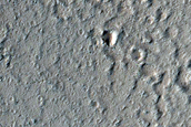 Southwest Rim of Crater with Channels