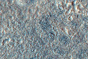 Lobate Margin in Contact with Raised-Rim Crater