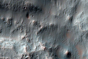 Channel in Crater Ejecta in Terra Cimmeria