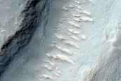 Channel Interacting with Small Craters in Hesperia Planum