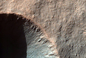 Well-Preserved Impact Crater in Hesperia Planum