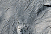 Flow Features inside Eastern Floor of Crater South of Burton Crater