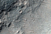 Crater with Central Structure in Ladon Valles Basin