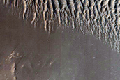 Unusually Shaped Central Peak of 6-Kilometer Crater in Arabia Terra