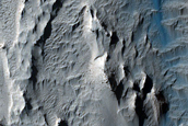 Sinuous Ridge among Yardangs in Memnonia Sulci