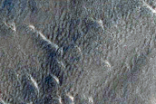 Straight Walled Depressions in Milankovic Crater